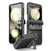 For Samsung Galaxy z Flip 6/5 Journey Full-body Shockproof Rugged Case with Built-in Screen Protector & Kickstand