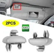2PC Sun Visor Clip Holder Hook Bracket For Audi A3A4LA5A6LQ5Q3 8U0857562A Gray