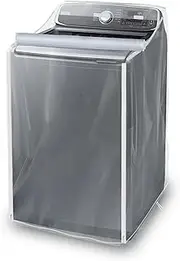IndigoTempest9 Washer and Dryer Covers - Washing Machine Cover for Top Load and Front Load - Waterproof and Dustproof with Smooth Zipper - 29 x 28 x 43 Inches (Transparent)