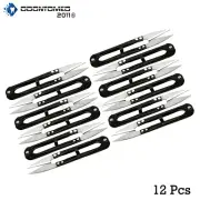 12 PCS. BLACK - METAL SEWING THREAD NIPPERS SNIPS TRIMMING SCISSORS