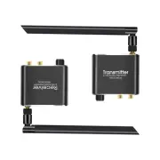 2.4G Wireless Audio Transmitter Receiver, RCA(3.5mm) Out input/164ft Long Ran...