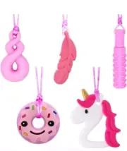 Brand NEW 5 PACK SENSORY CHEW TEETHER NECKLACES PINK