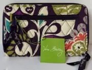 Vera Bradley TurnLock & Zip Around Wallet Plum Crazy Exact One NWT