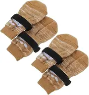Parliky 4pcs Non-Slip Bottom Pet Socks Dog Paw Protector Winter Accessories Breathable Paw Protectors Breathable Pet Socks Adorable Paw Protectors Puppy Accessories Puppy Supplies Cotton