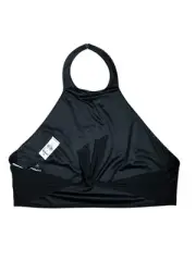Express cropped halter top in black open tie back NWT medium