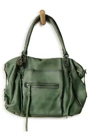 Free People Emerson Lambskin Leather Tote in Secret Sage at Nordstrom One Size