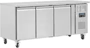 [POLAR] U-Series Triple Door Counter Fridge, 417 Liter Capacity, Silver