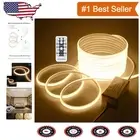 Dimmable COB LED Strip Lights 50ft for Indoor/Outdoor - Custom Length & Remote