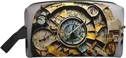 [FSCEV] Clock Art Storage Bag Toiletry Bag Travel Bag Cute Cosmetic Bag Makeup Accessories, White, One Size