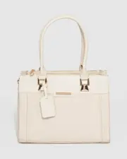 Ivory Fabiana Multi Compartment Tote Bag