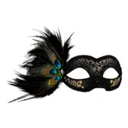 NEW Tom Foolery Adrianna Peacock Feather Eye Mask By Spotlight