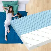 8cm Mattress Memory Foam Toppers Underlays Airflow Zone Cool Gel Bamboo Cover King STARRY EUCALYPT