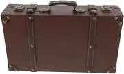Hohopeti Antique Trunk Vintage Suitcase Box Wooden Luggage Retro Jewelry Storage Luxury Display Case