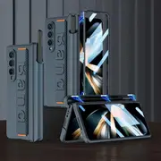 For Samsung Galaxy Z Fold4 5G Foldable Phone Case With Magnetic Hinge And Wrist Strap - Portable And Secure - Green