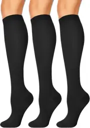 3 Pairs Compression Socks for Women & Men 15-20 Mmhg,Best Support for Cycling