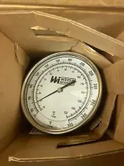 WEISS 5VBM25-300 ADJUSTABLE ANGLE DIAL BI-METAL THERMOMETER 5" 50-300F 2.5" Stem