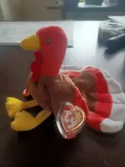 **RARE** Ty Beanie Baby Gobbles the Turkey 1997 Near Mint Several ERRORS Retired