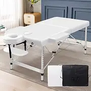 ALFORDSON Massage Table Folding Massage Bed 75cm Wide Portable Aluminium Beauty SPA Treatment Waxing Massage Bed Desk