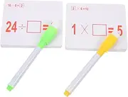 2 Sets Erasable Math Flash Cards Fun Arithmetic Learning Cards for Educational for Home School and Kindergarten Bright Colors Engaging Design Total