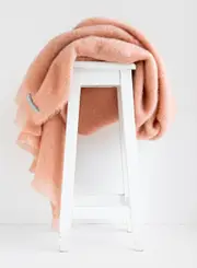 Masterweave Windermere Mohair Throw Rug Blanket -Blush