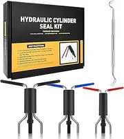 KZNANZN Seal Installation Tool, 4 Pack Hydraulic Cylinder Seal Kit for U-Cup Twistor Installation, Piston Rod Seal Install, O-Ring Twistor & Pick, Portable Seal Puller Tools Set Universal