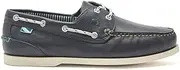 [Chatham] Leather Boat Shoes for Men - Crew G2 in Navy, 6-15