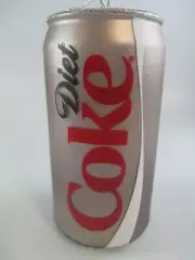 Coca Cola Kurt Adler Diet Coke Can Handcrafted Glass Holiday Christmas Ornament