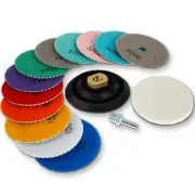 15Pcs Diamond Polishing Pads Wet Dry 4" Set for Granite Stone Concrete Marble⇪⇪