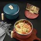 1200ml Cereal Bowl Reusable Storing Double-wall Heat Insulated Cereal Salad Bowl