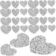 SEWACC 30pcs Heart Iron Patches with Rhinestones Decorative Clothing Patches for Bags Apparel Various Durable Easy Application