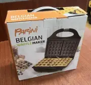 New box PARINI BELGIAN WAFFLE MAKER 1 Touch button pini maker press sandwich NIB