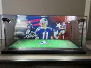 Drew Bledsoe Custom 2 Mini Helmet display case with LED lights - Patriots