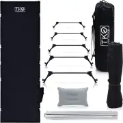 TKO Outdoor Folding Camping Cot - Portable Outdoor Bed | Extra Lightweight & Com
