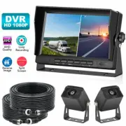 7'' Split Dual Screen Monitor DVR Video Recorder Max Support 128GB For Truck Van