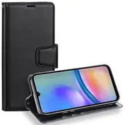 For Samsung Galaxy A05S Case, Hanman Wallet Leather Flip Magnetic Stand Case Cover (Black)