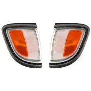 Corner Light Set For 1995-1996 Toyota Tacoma RWD 2WD With Bulb With Black Trim