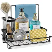 Sink Caddy Sponge Holder - Multifunctional Kitchen Sink Organizer with Brush Hol