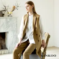 在飛比找momo購物網優惠-【GINKOO 俊克】長版西裝背心外套