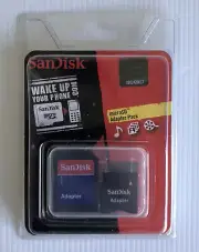 SanDisk microSD Memory Card and SD Card Adapter 2 Pack For Phone/Camera