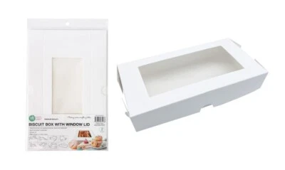 Cake Boxes Window Biscuit Box Clear Lid 22.5x11.5x4CM Gift Cookie Box Party