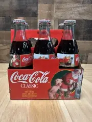 1995 Coca Cola Christmas Collectible Six Pack Bottles