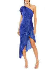 Mac Duggal Flutter Sleeve High-Low Dress