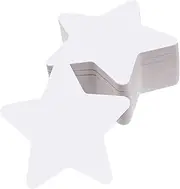 rockible 100Pcs White Star Cutouts Paper Star Crafting Stars Tags Gift Label Tags for Birthday Party Favors Easter Themed Events