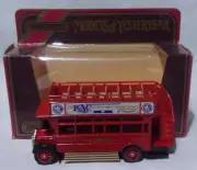 KKar Matchbox - 1984 Yesteryears - Y-23 * 1922 AEC Omnibus - Red - RAC