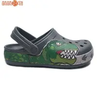 在飛比找Yahoo!奇摩拍賣優惠-?Crocs新品童鞋 卡駱馳恐龍圖案趣味動漫鞋 男童女童沙灘