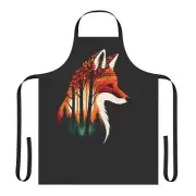 Twilight Fox Forest Apron – Artful Outdoor Chef #ForestFoxApron #NatureChef