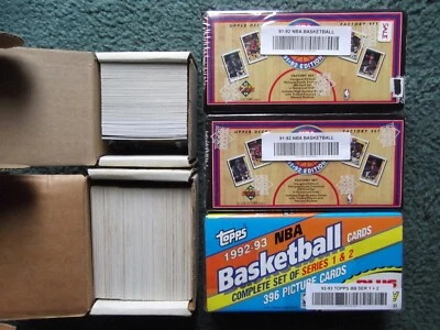 90's COMPLETE FACTORY SEALED SET LOT-UPPER DECK, SP, FLEER NBA JAM SESSION,TOPPS