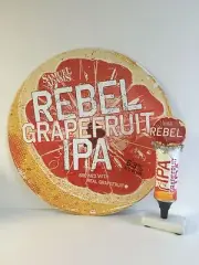 Samuel Adams Rebel Grapefruit IPA Tap Handle & Tin Tacker Sign Set ~ NEW & F/S
