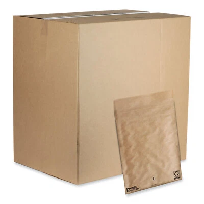 EverTec Curbside Recyclable Padded Mailer, #0, Kraft Paper, Self-Adhesive Closur