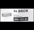 IKEA BROR Shelf, black, 33⅛×15⅜" BRAND NEW (4-PACK) 305.122.83